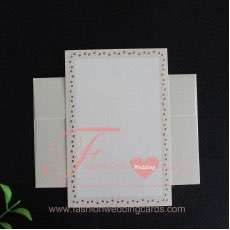 Simple Wedding Invitation Card Template with Gold Foiling